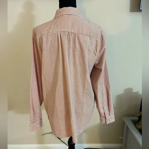 Lands’ End Women's Reversible Boyfriend Fit Long Sleeve Tunic Top - Picture 6 of 7